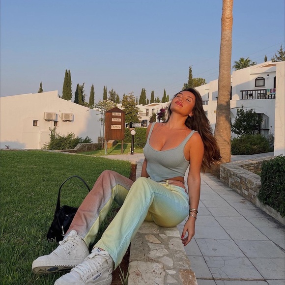 Zara Blue Gray Seamless Corset Top - Picture 2 of 16